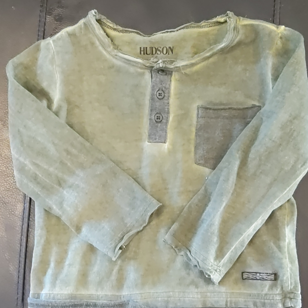Distressed Hudson long sleeve tee